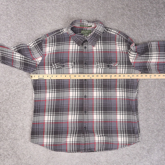 Eddie Bauer Classic Fit Plaid XL Multicolor Long Sleeve Collared Flannel Shirt - Picture 4 of 10